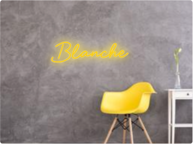 Custom text: Blanche